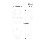 Inox šarka M8043 - Slika 2