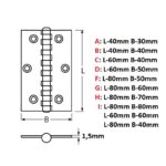 Inox šarka M8049 - Slika 2