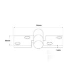 Inox šarka M8239 - Slika 2