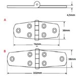 Inox šarka M8280 dim. - Tehnonautika Zemun