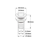 Ispust za vodu crni i beli Ø19 - Slika 2