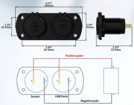 Panel USB + Utičnica 12V - Tehnonautika Zemun