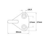 Okce za vezivanje bokobrana Inox 316 - Slika 2