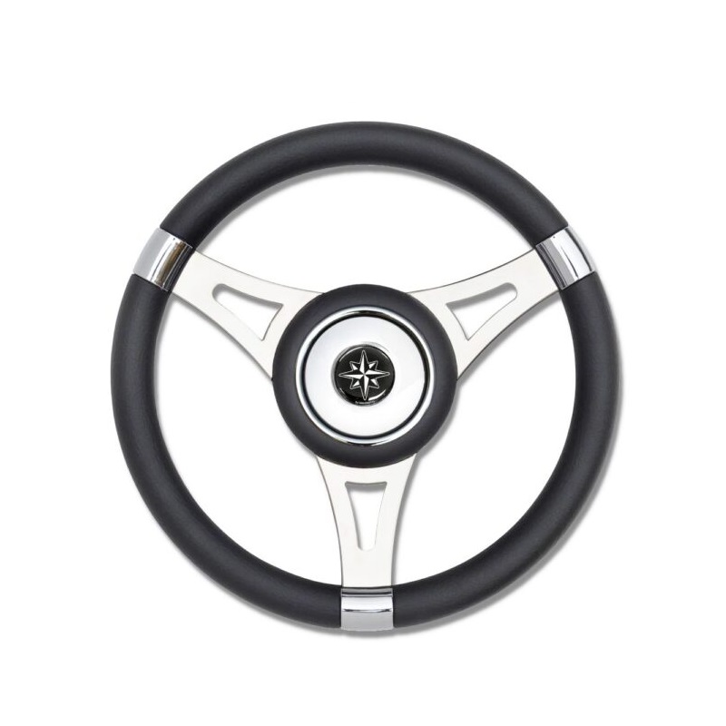 Volan inox Poliuretan crni 350mm T29B 35 Volan inox/Poliuretan crni 350mm T29B/35 - Tehnonautika Zemun