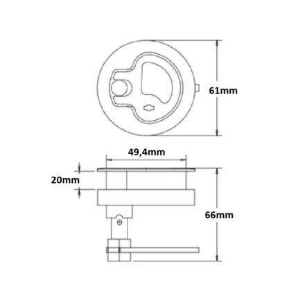 Inox podizač-bravica na zaključavanje -Tehnonautika Zemun